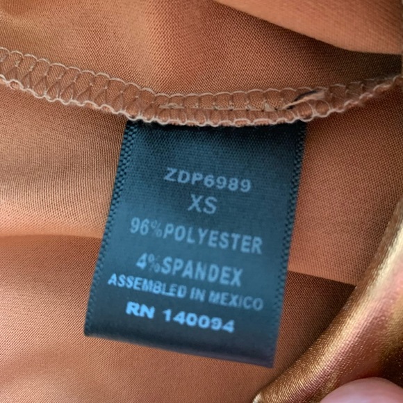 3 For $20 NWT FASHION NOVA Disco Diva Biker Short in Rose Gold (Metallic) - Picture 9 of 9